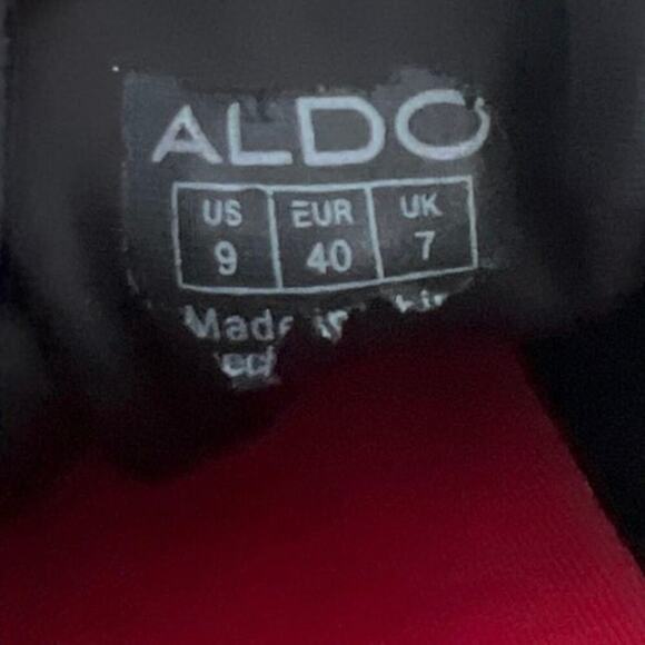Aldo Size 9 Black Red Yellow Sneakers worn once Very Comfortable‎ - Picture 7 of 7